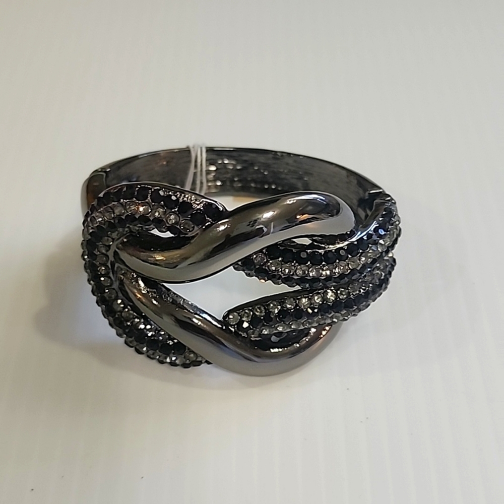 Rhinestone Statement Cuff Bracelet - image 2